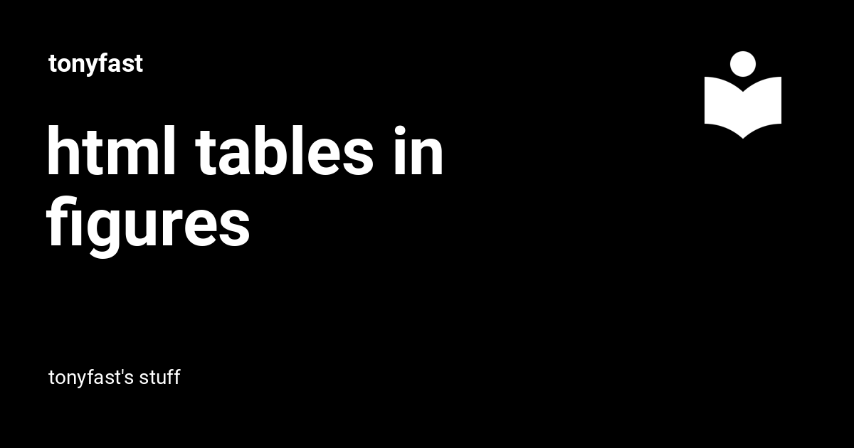html tables in figures - tonyfast